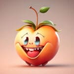 Cartoon exotic of peach fruit icon