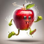 Cartoon exotic of apple fruit icon