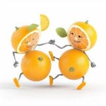 Cartoon exotic orange fruit icon