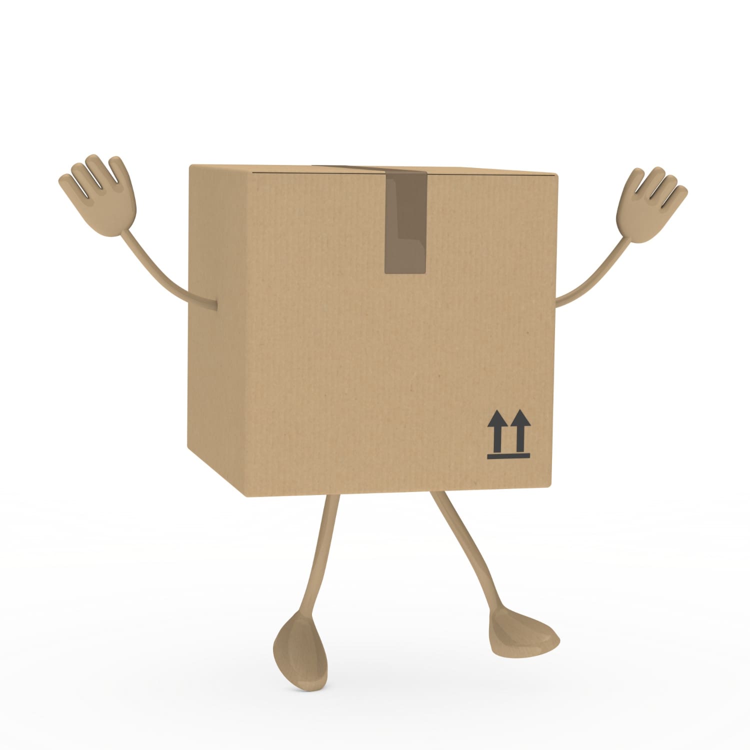 3d box jumping with arms up