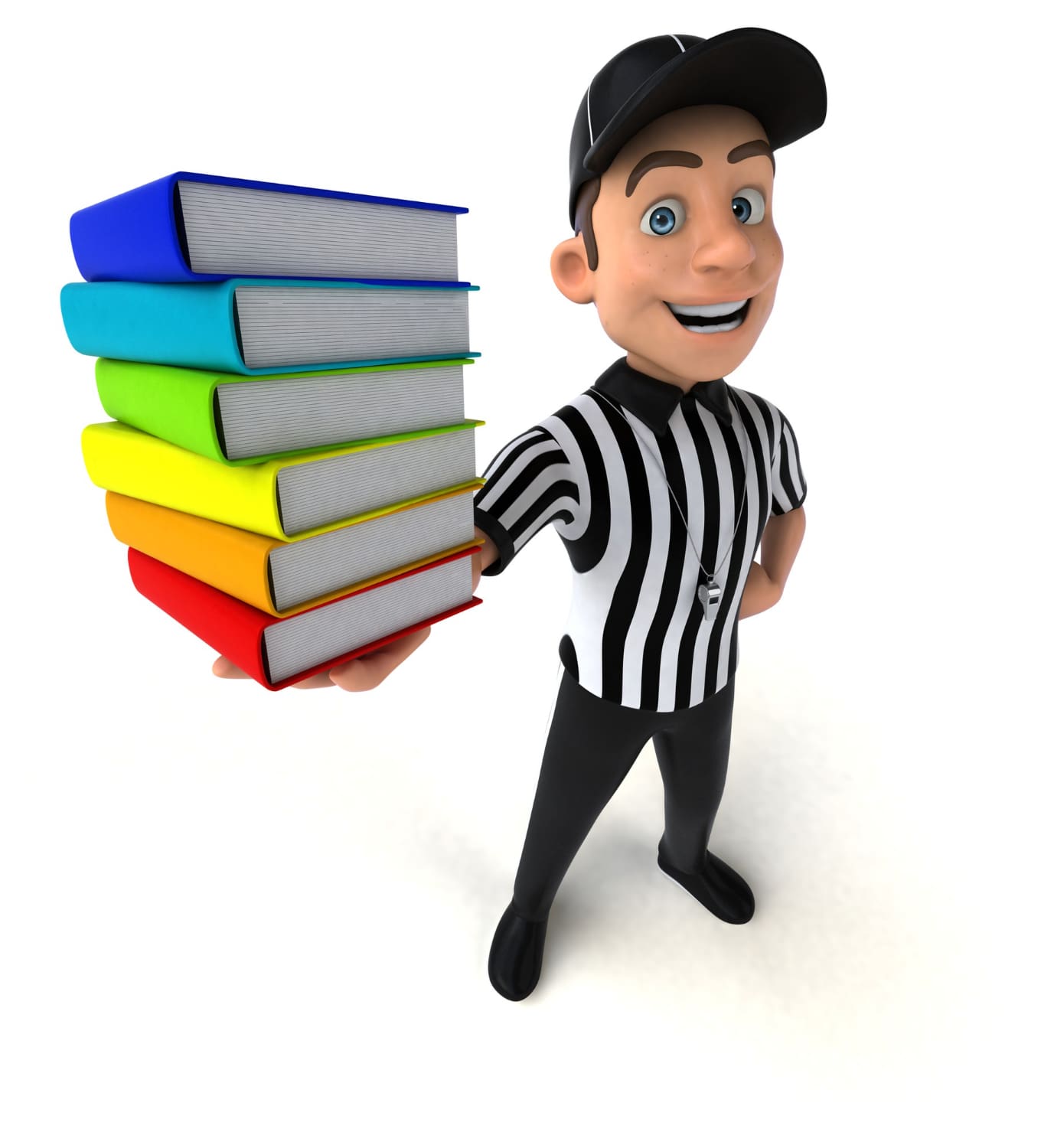 funny 3d illustration american referee