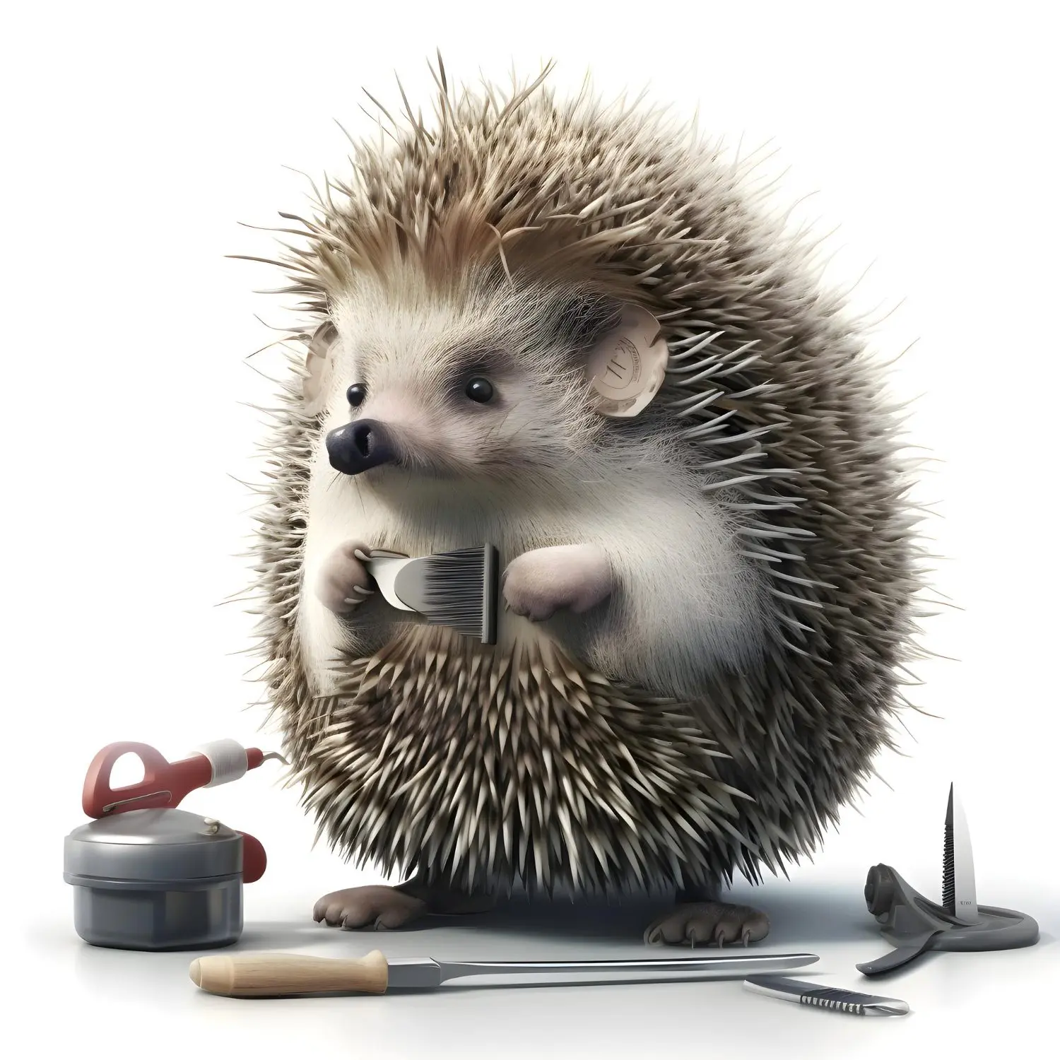 Cartoon graphic of a porcupine proudly displaying its quills.